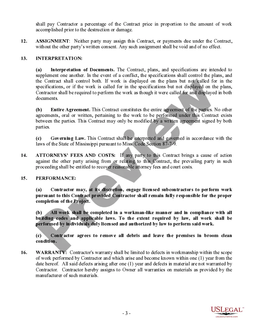 Preview Drainage Contract for Contractor