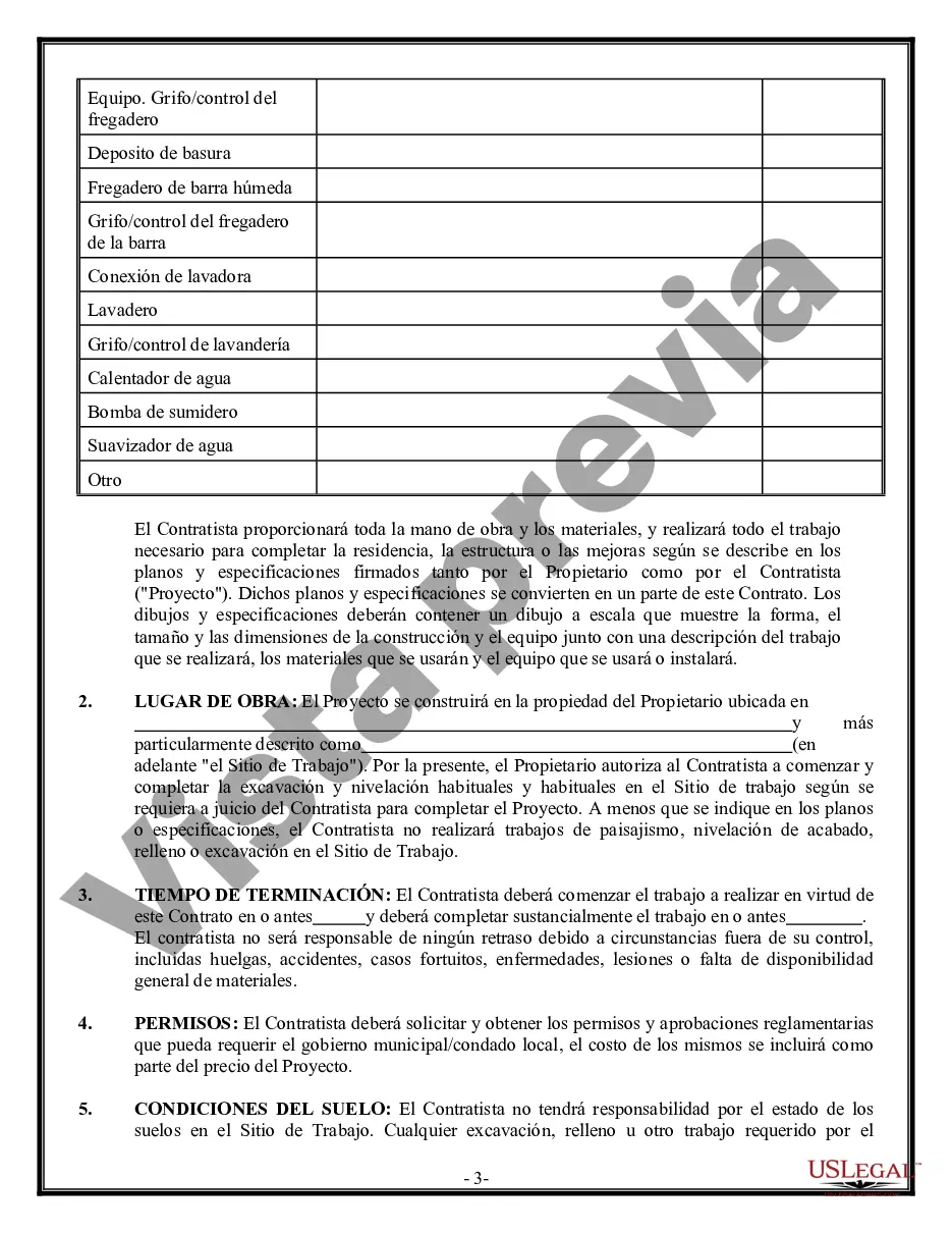 Preview Contrato de plomería para contratista