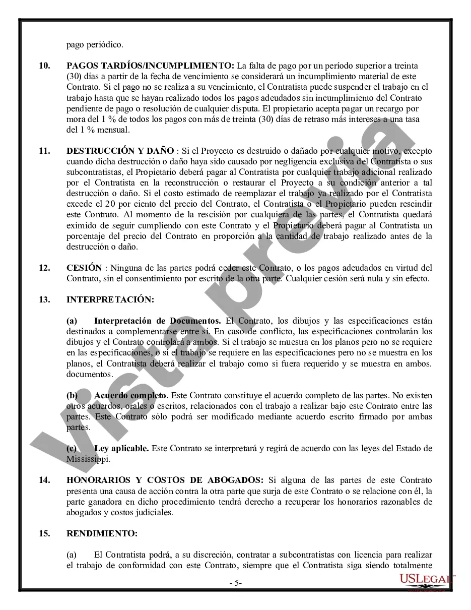 Preview Contrato de plomería para contratista