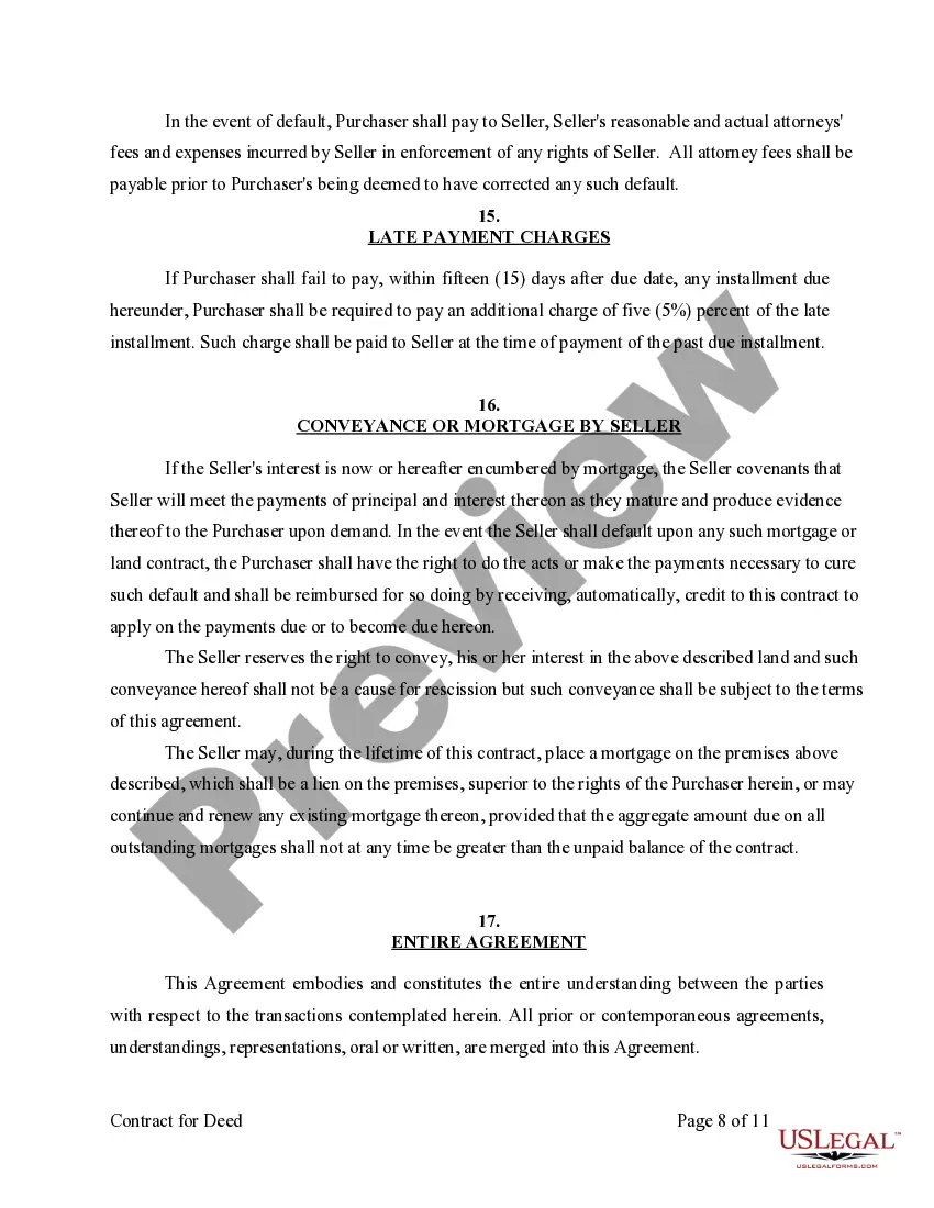 Get Agreement or Contract for Deed for Sale and Purchase of Real Estate a/k/a Land or Executory Contract Preview Agreement or Contract for Deed for Sale and Purchase of Real Estate a/k/a Land or Executory Contract