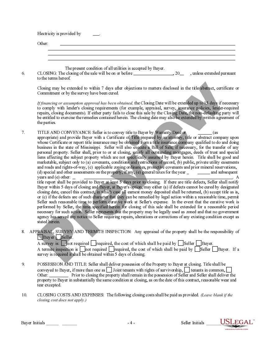 Preview Contract for Sale and Purchase of Real Estate with No Broker for Residential Home Sale Agreement