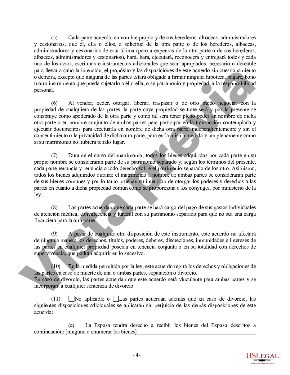 Preview Acuerdo prematrimonial prenupcial de Mississippi con estados financieros
