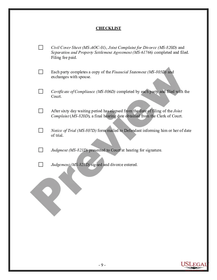 Get Mississippi No-Fault Agreed Uncontested Divorce Package for Dissolution of Marriage for people with Minor Children Preview Mississippi No-Fault Agreed Uncontested Divorce Package for Dissolution of Marriage for people with Minor Children