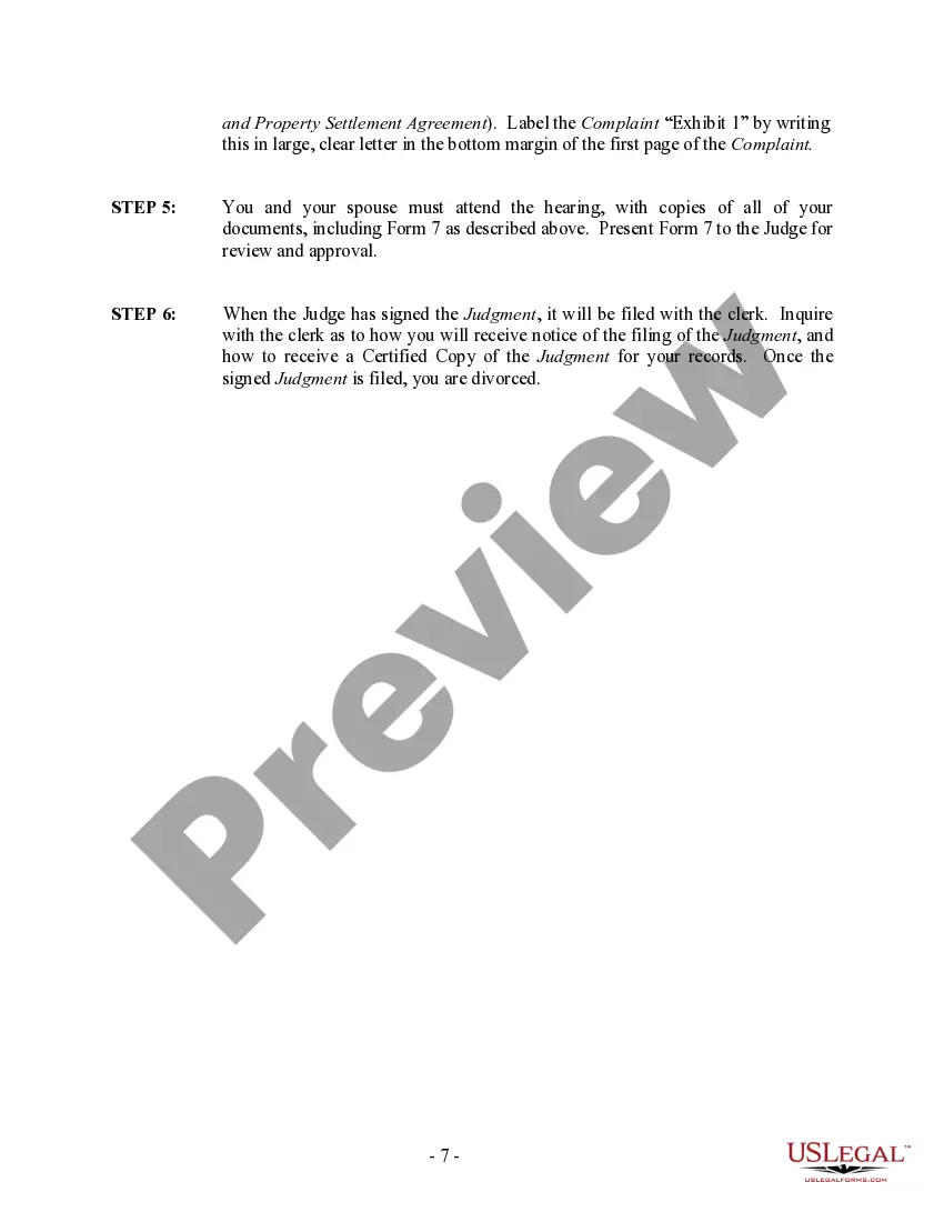 Preview Mississippi No-Fault Agreed Uncontested Divorce Package for Dissolution of Marriage for Persons with No Children with or without Property and Debts