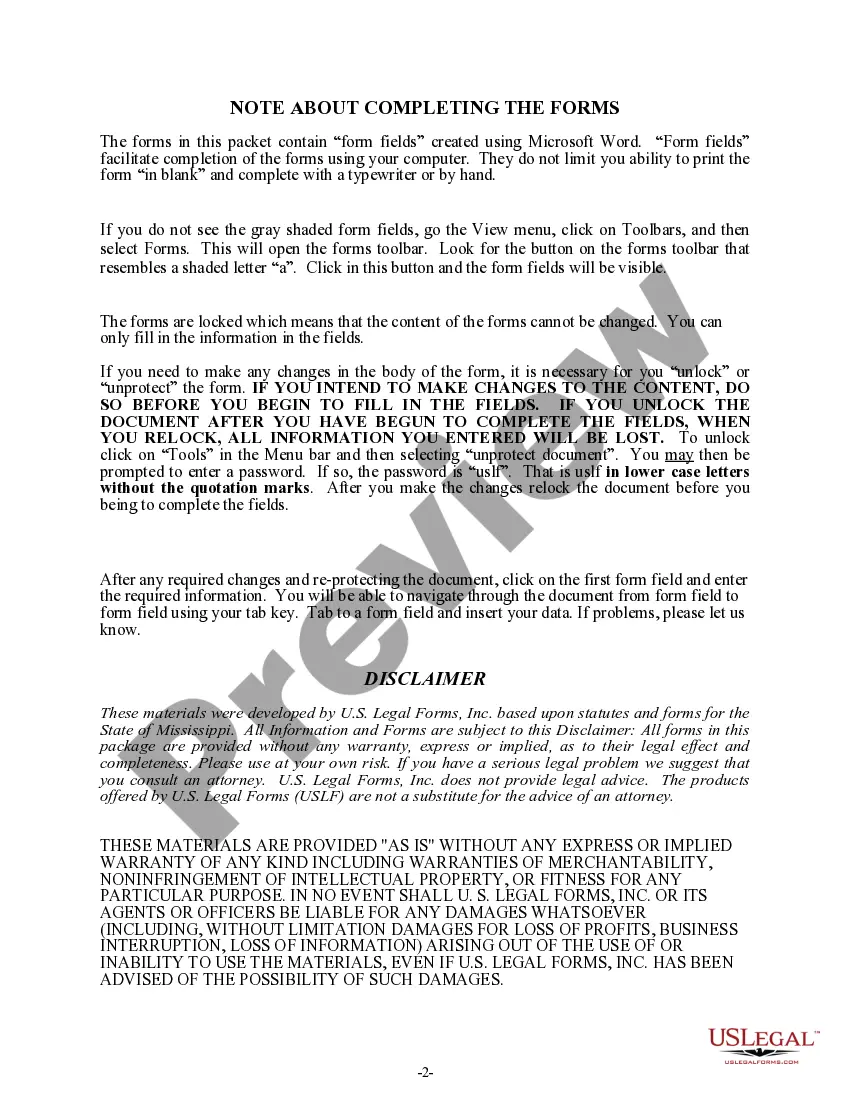 Preview Mississippi Renunciation and Disclaimer of Property from Life Insurance or Annuity Contract