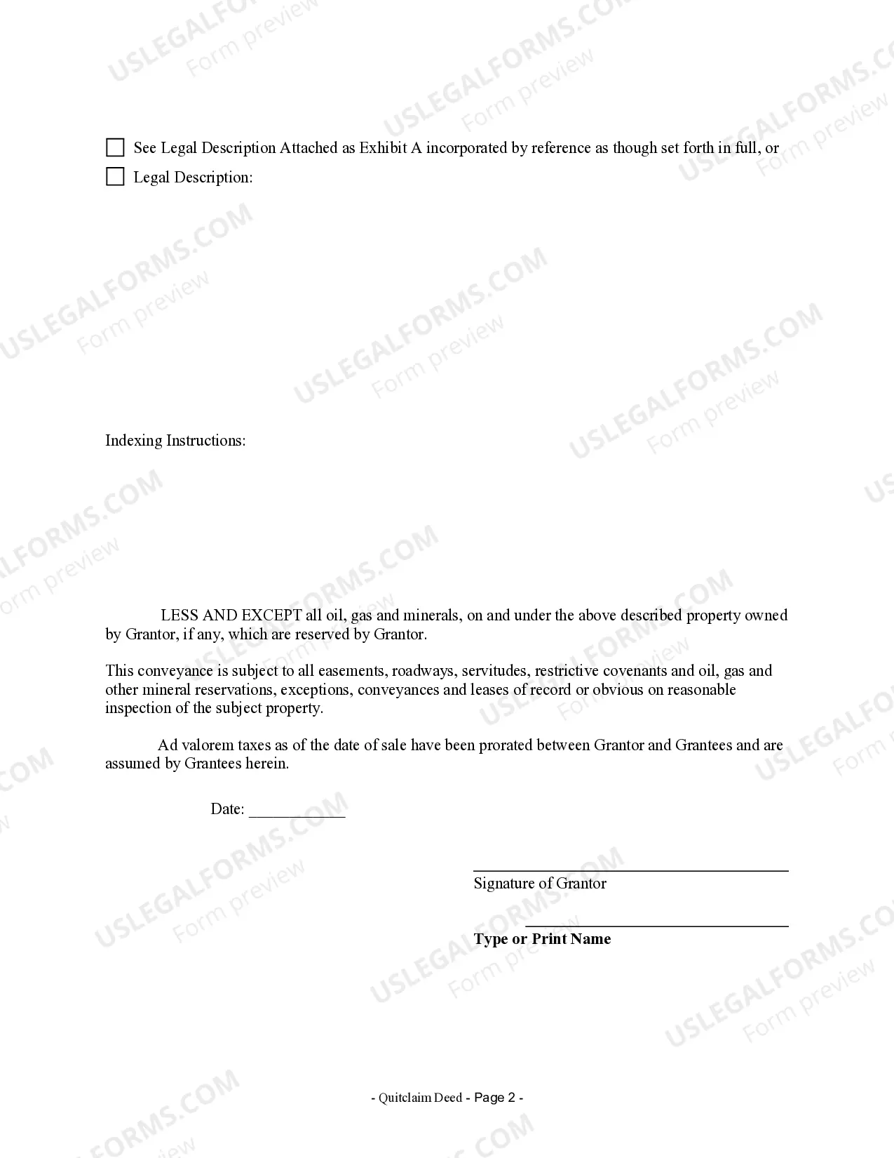 Preview Quitclaim Deed from Individual to Husband and Wife