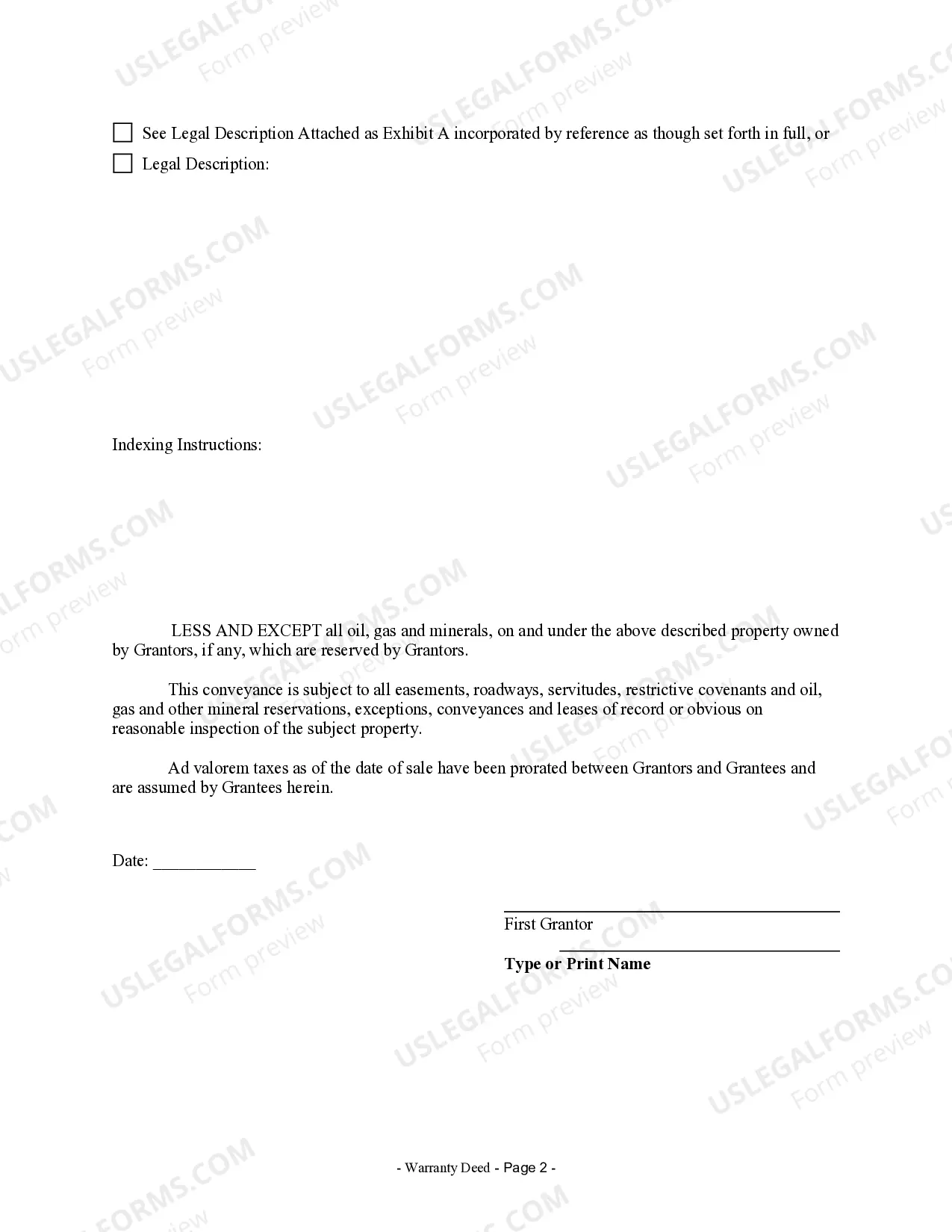 Preview Warranty Deed from Husband and Wife to Husband and Wife