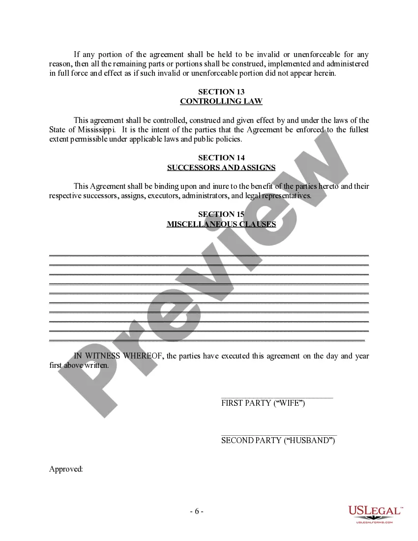 Preview Postnuptial Property Agreement