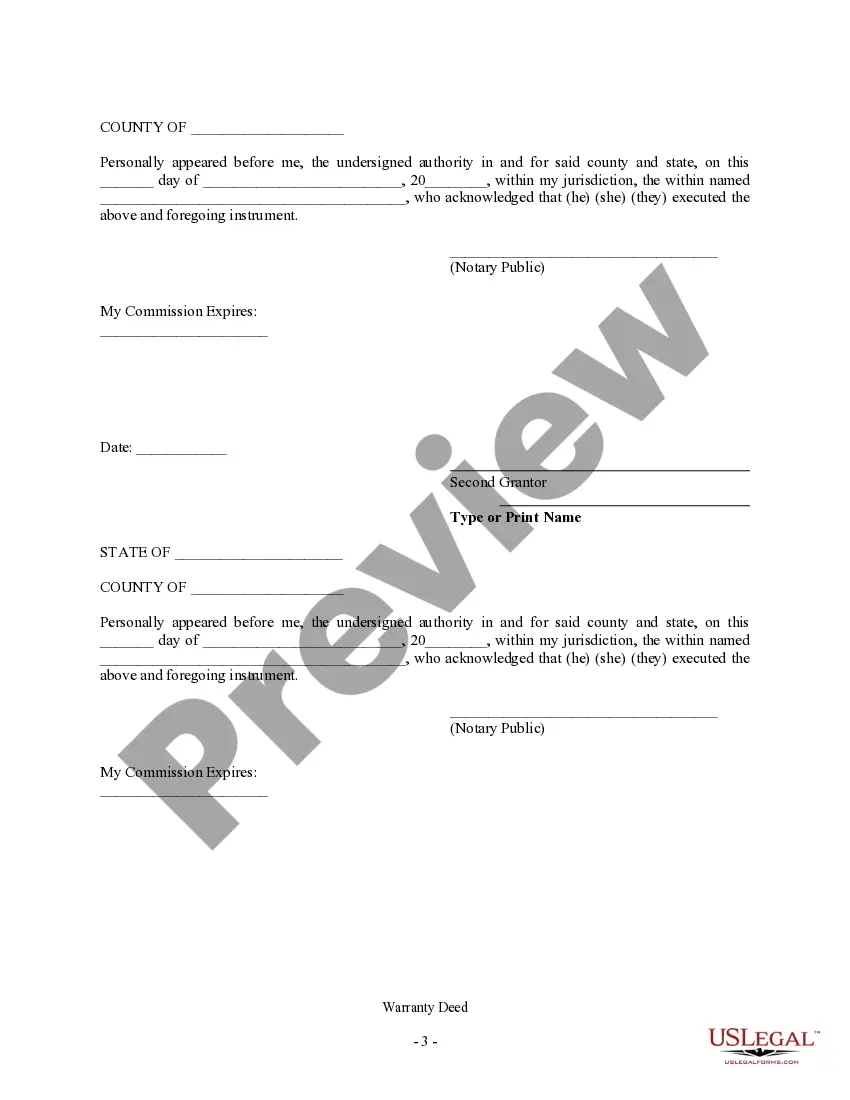 Preview Warranty Deed to Child Reserving a Life Estate in the Parents