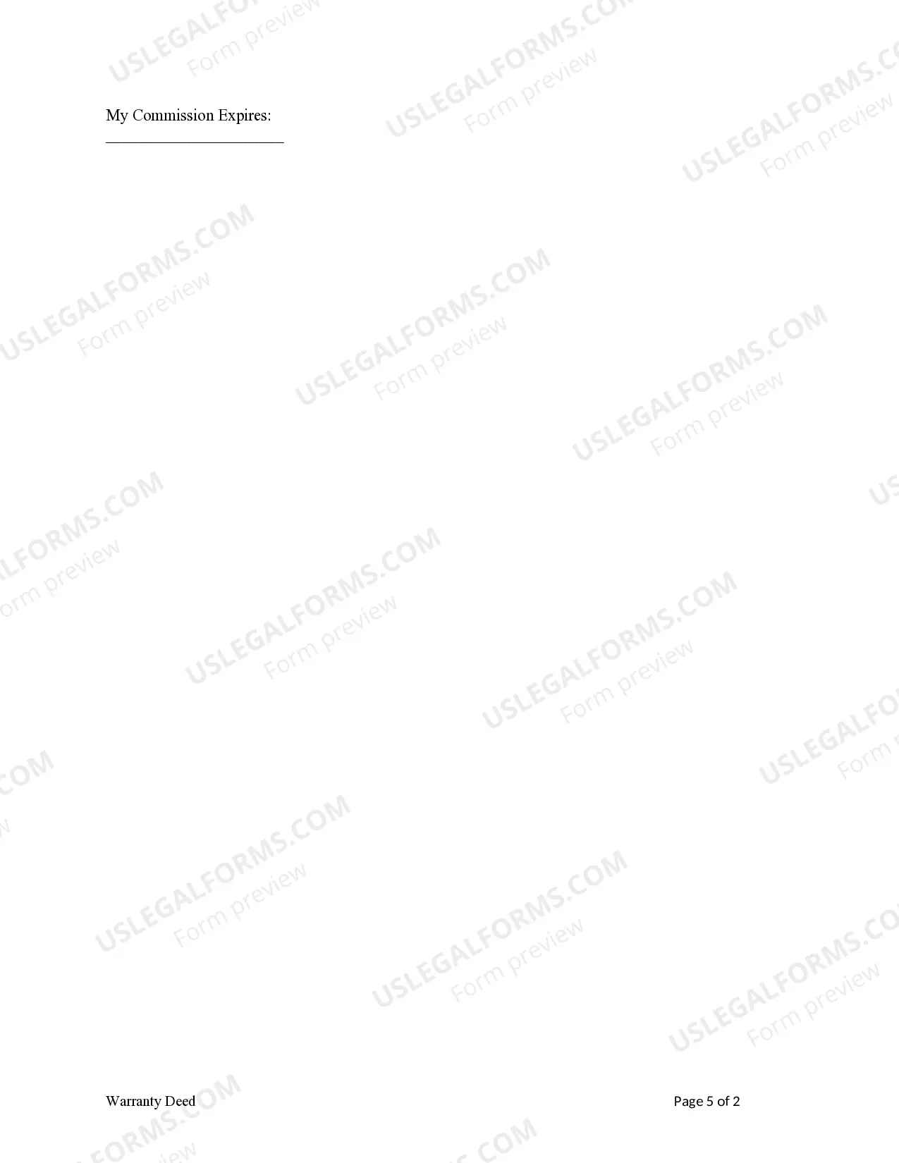 Preview Warranty Deed - Two Individuals to One Individual Subject to a Life Estate