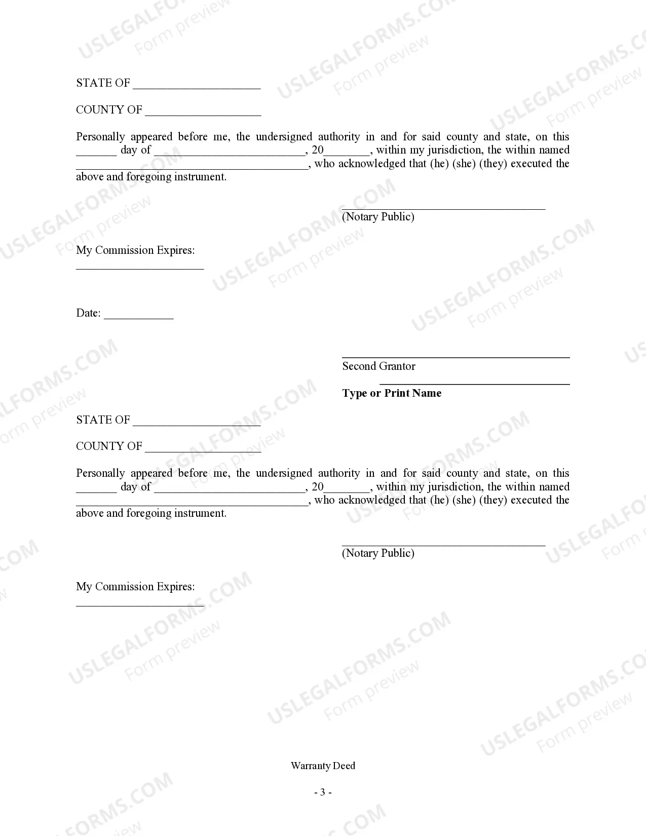 Preview Warranty Deed - Two Individuals to One Individual