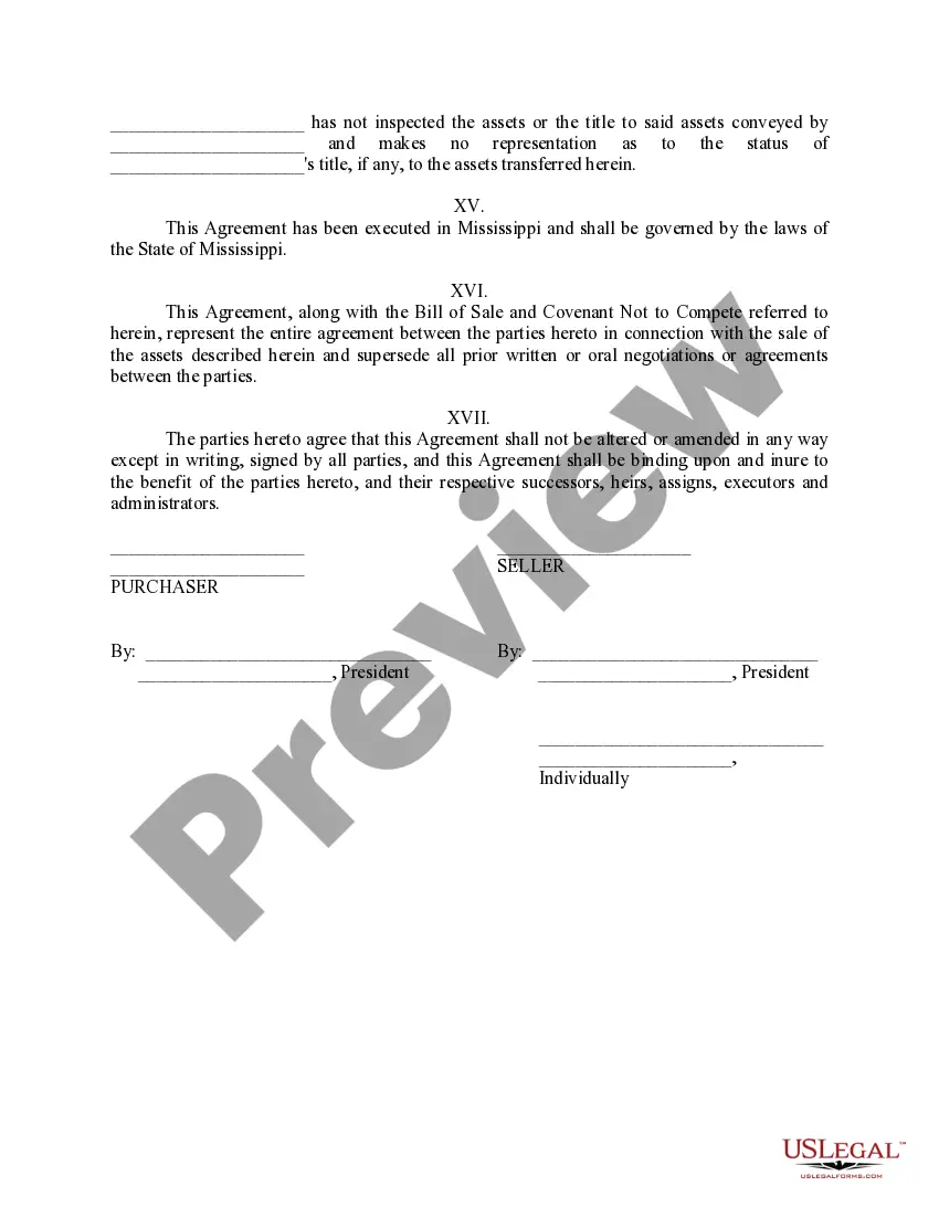 Preview Asset Purchase Agreement