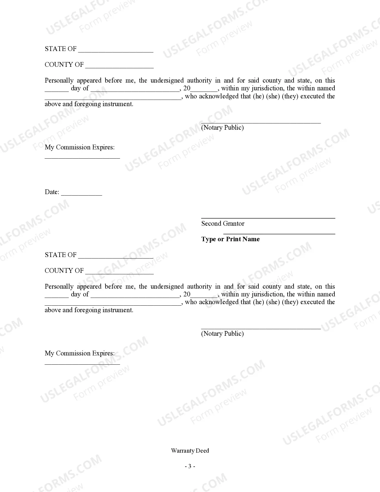 Preview Quitclaim Deed - Life Estate - Two Grantors to One Grantee