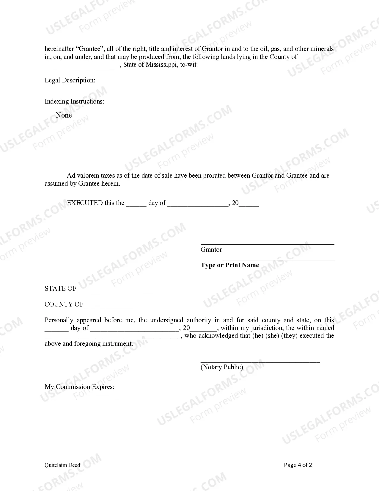 Preview Quitclaim Deed - Individual to a Corporation