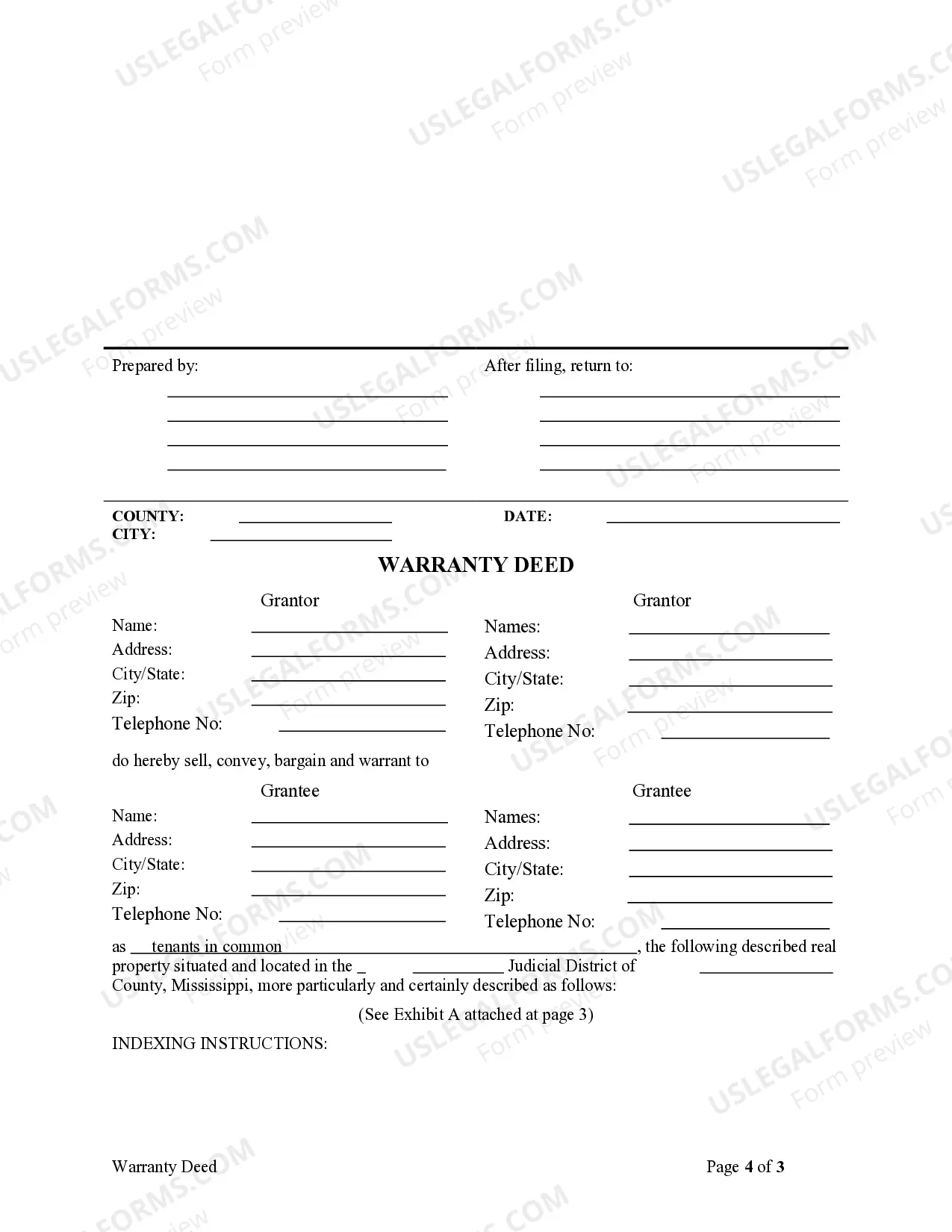 Preview Warranty Deed from Husband and Wife to Two Individuals