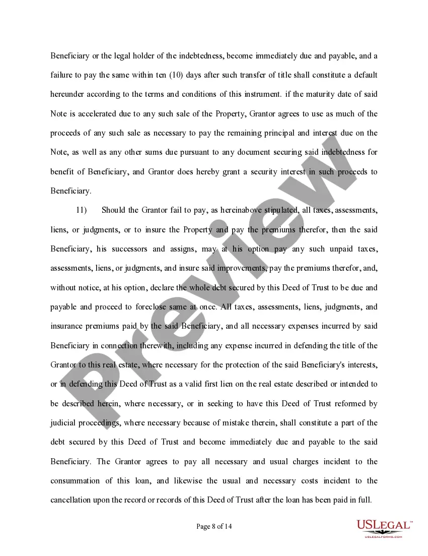 Preview Purchase Money Deed of Trust