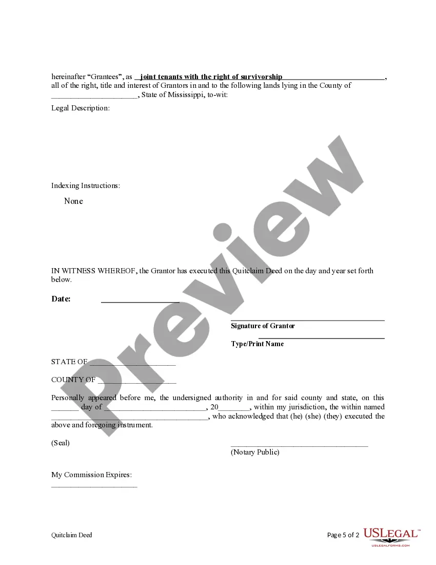 Preview Quitclaim Deed from an Individual to Three Individuals