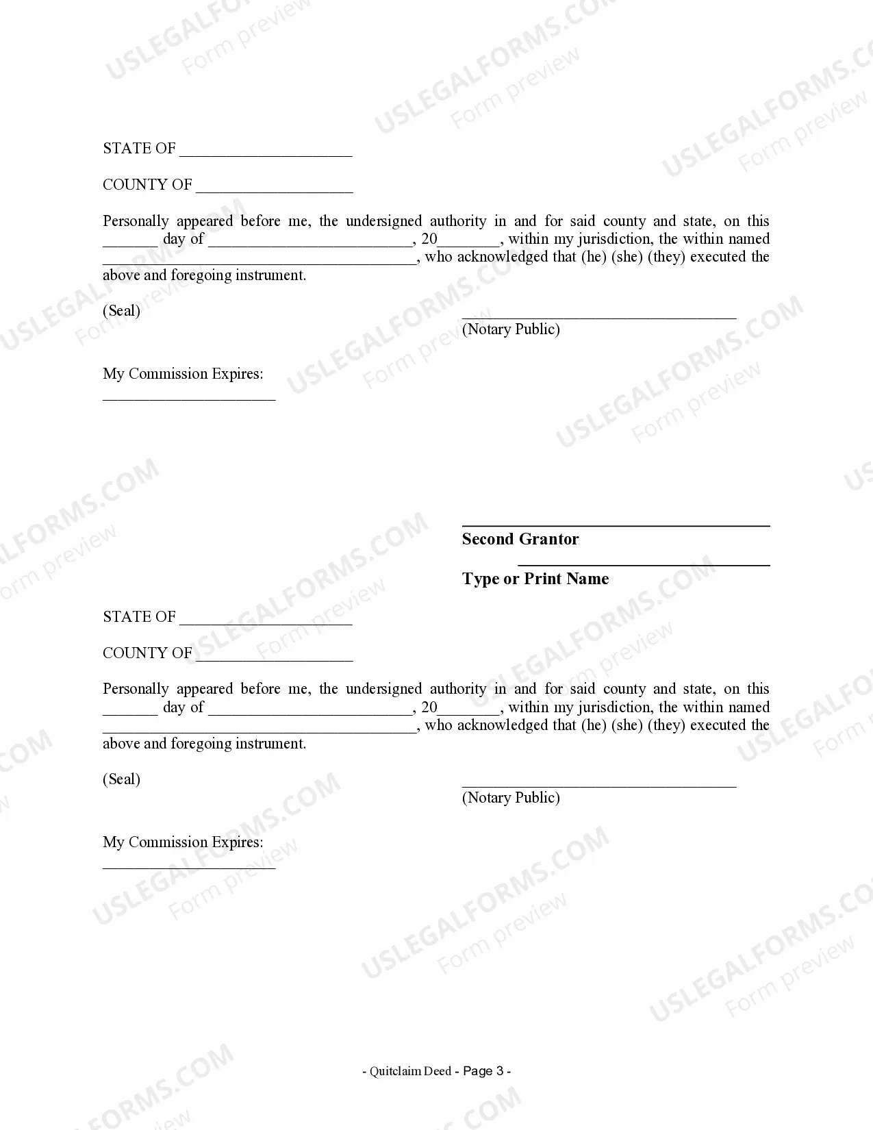 Preview Quitclaim Deed by Two Individuals to Husband and Wife