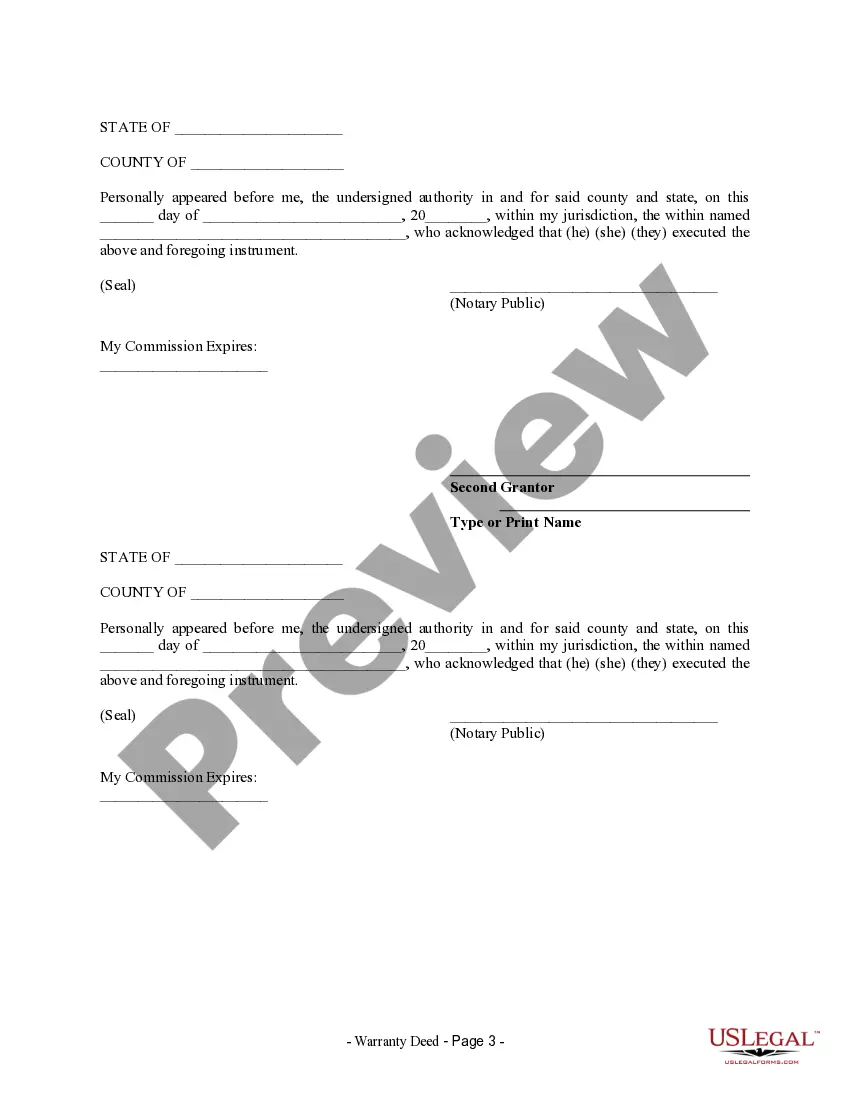 Preview Warranty Deed from two Individuals to Husband and Wife