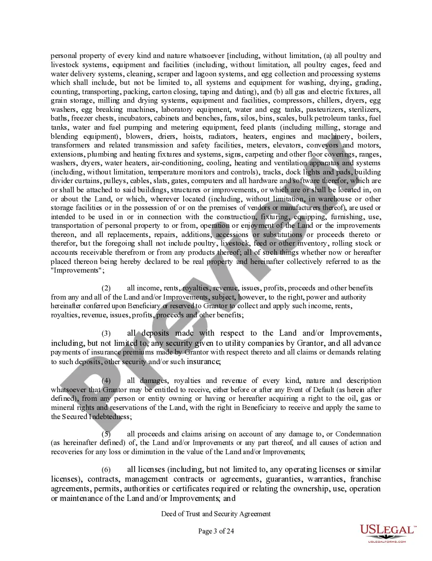 Preview Deed of Trust and Security agreement