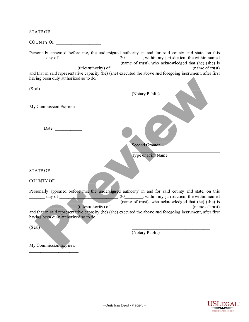 Mississippi Quitclaim Deed by Two Individuals to Corporation | US Legal ...