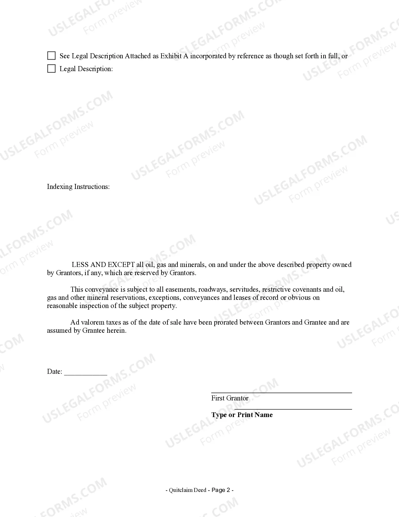 Preview Quitclaim Deed by Two Individuals to Corporation