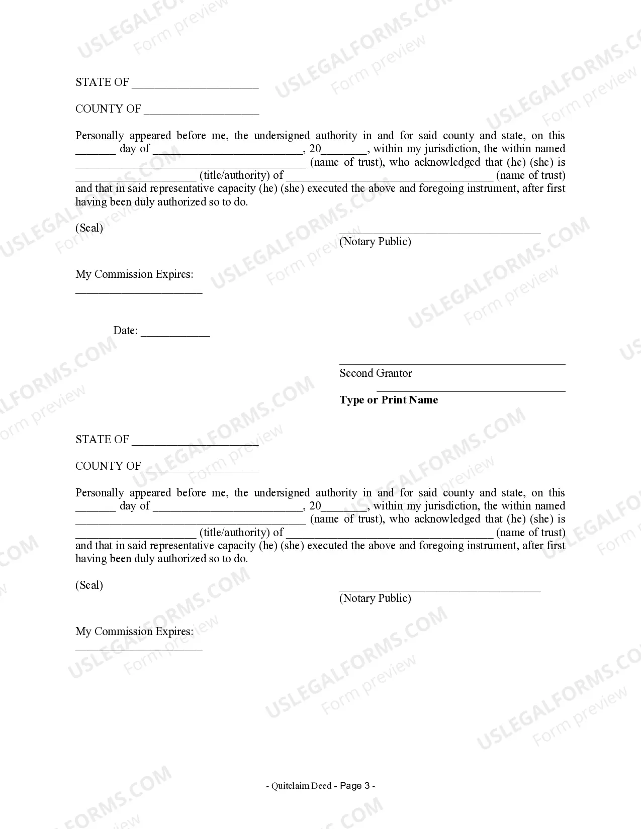 Preview Quitclaim Deed by Two Individuals to Corporation