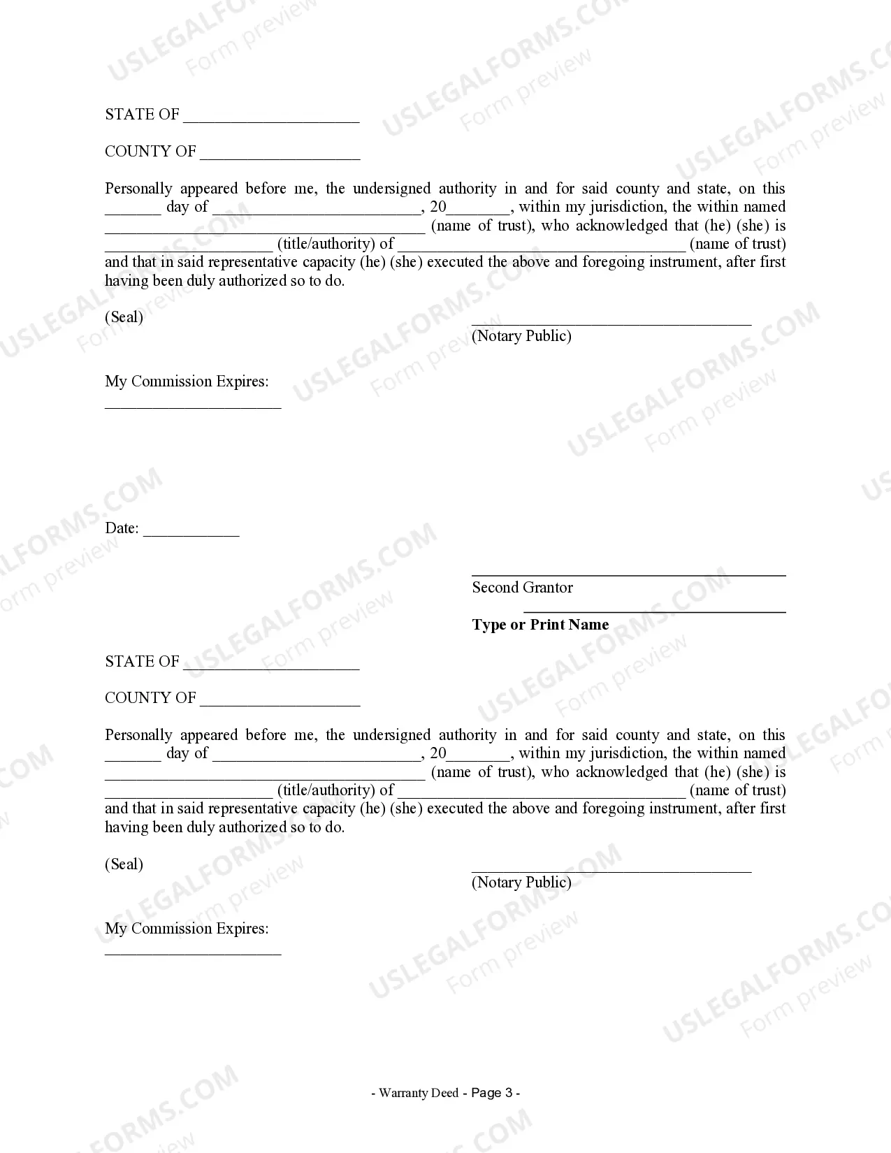 Preview Warranty Deed from two Individuals to Corporation