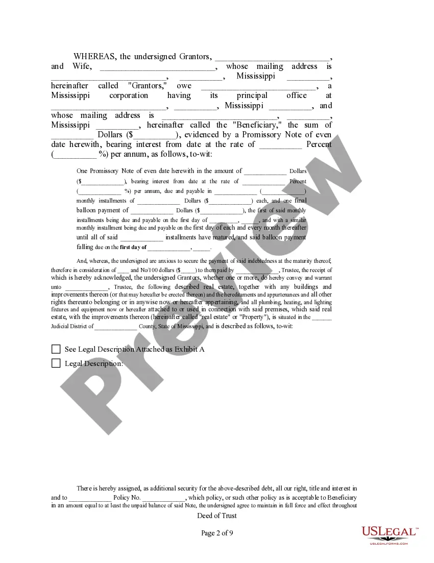 Preview Deed of Trust - Right to Substitute Trustee at Will