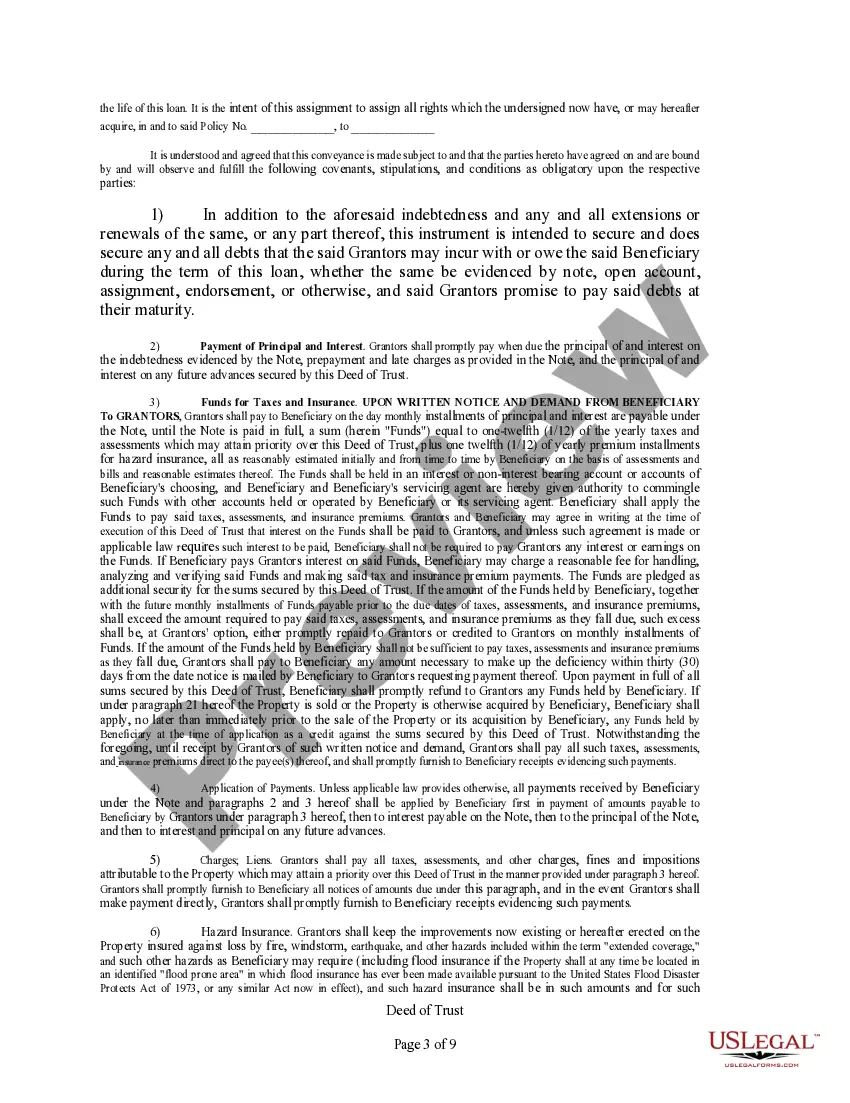 Preview Deed of Trust - Right to Substitute Trustee at Will