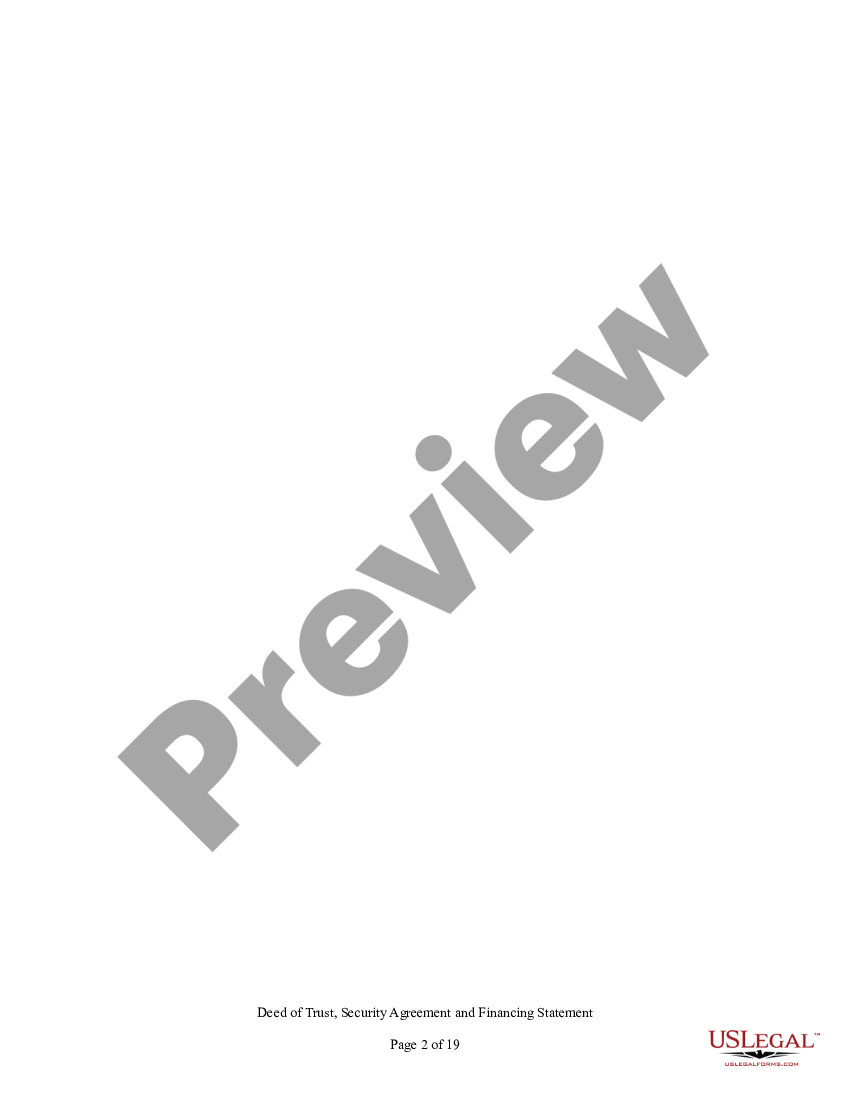 Mississippi Deed of Trust, Security Agreement and Financing Statement US Legal Forms