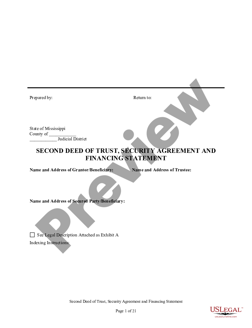 Second Lien Deed Of Trust Form Us Legal Forms 1057