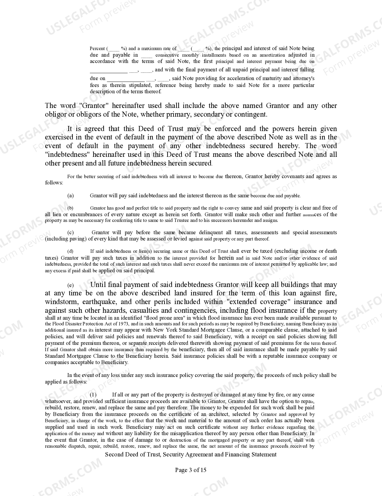 Second Deed Of Trust With Example US Legal Forms