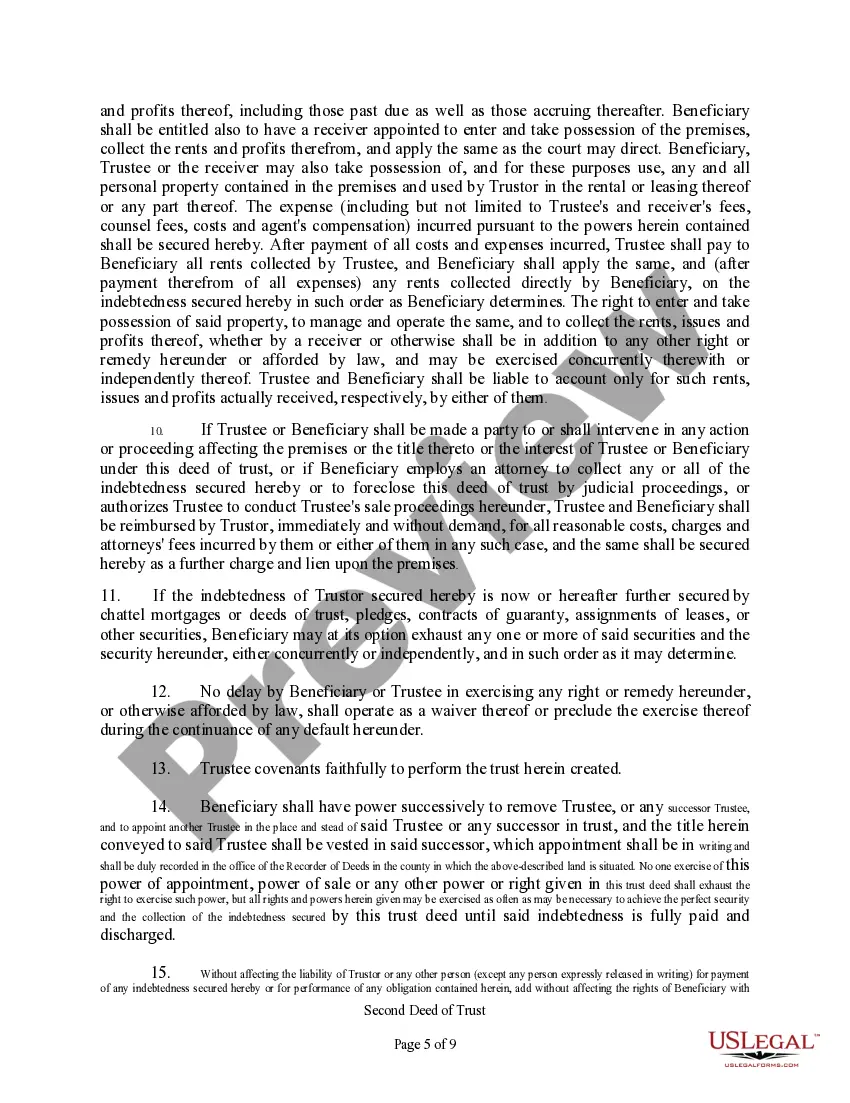 Get Second Deed of Trust Preview Second Deed of Trust