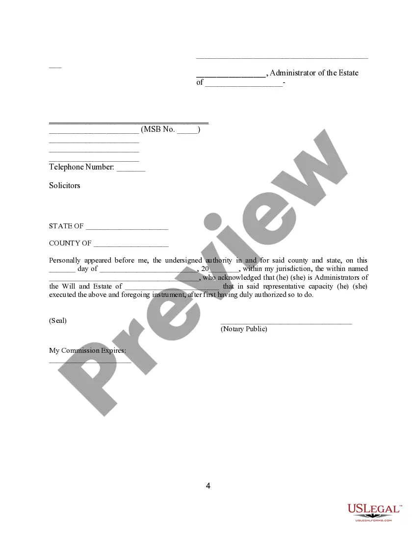 Preview Petition for Approval of Final Accounting and Discharge of Administrators