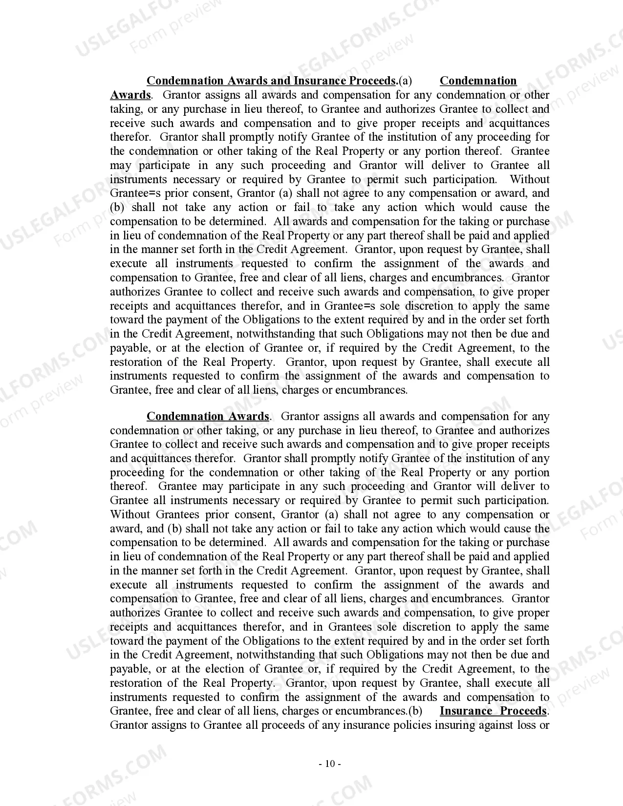 Preview Sample Deed of Trust, Assignment of Leases, Security Agreement and Fixture Filing