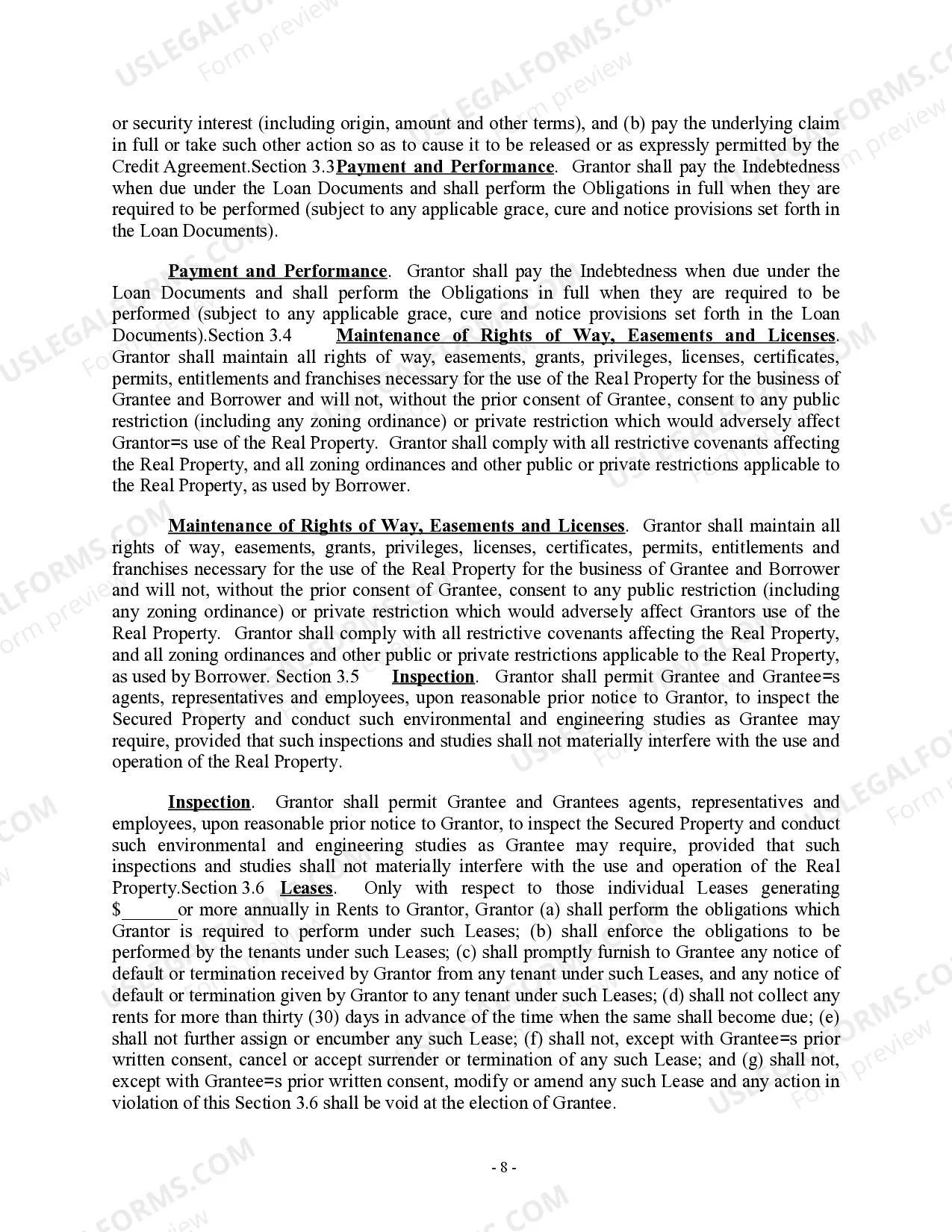 Preview Sample Deed of Trust, Assignment of Leases, Security Agreement and Fixture Filing