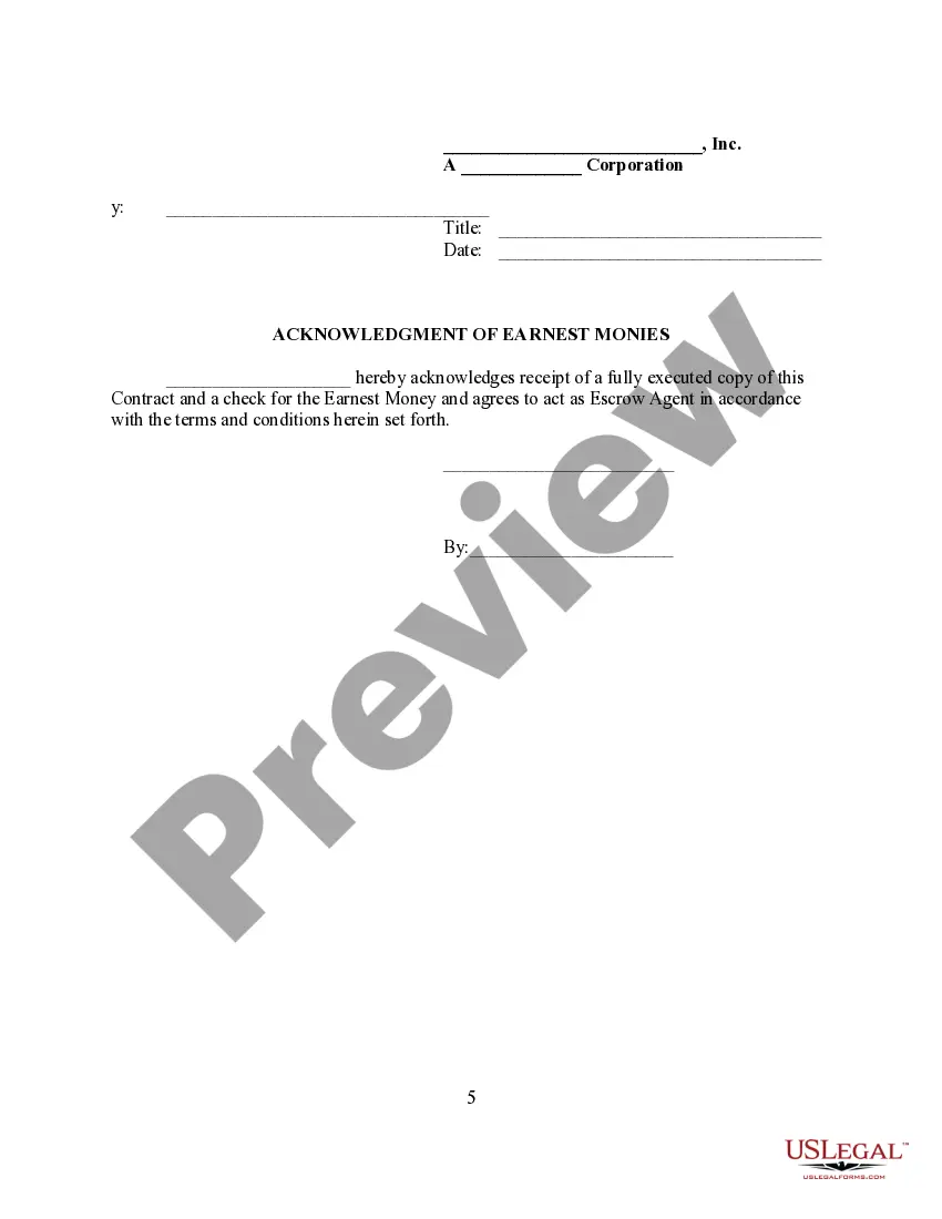 Preview Simple Contract For Sale of Commercial Property