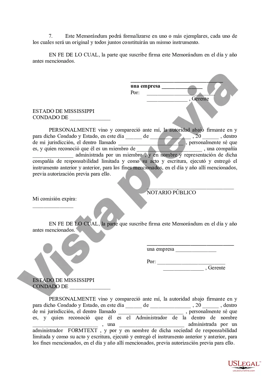 Preview Memorándum de acuerdo de tenencia en común modificado y actualizado