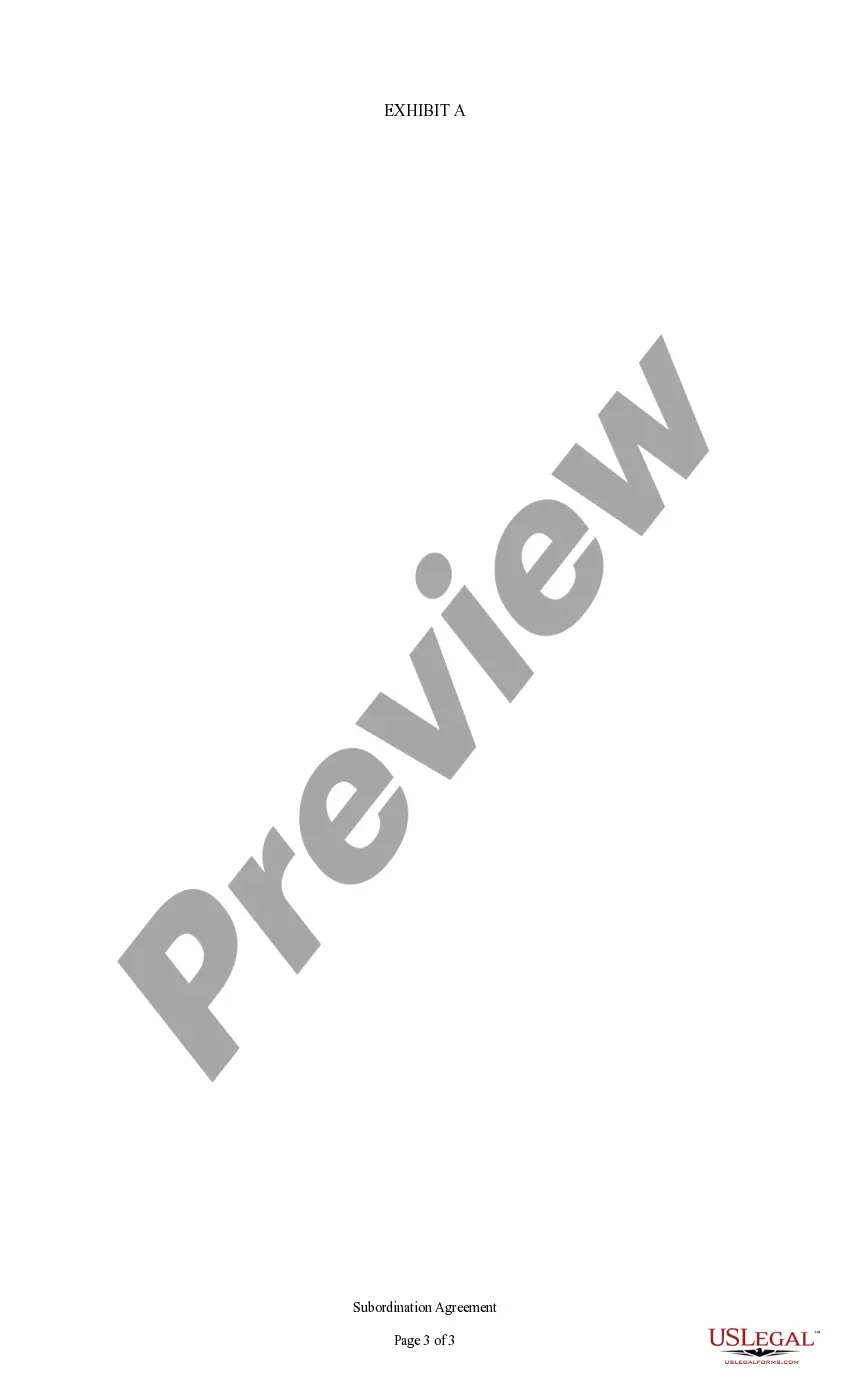 Preview Sample Subordination Agreement Re Deed of Trust