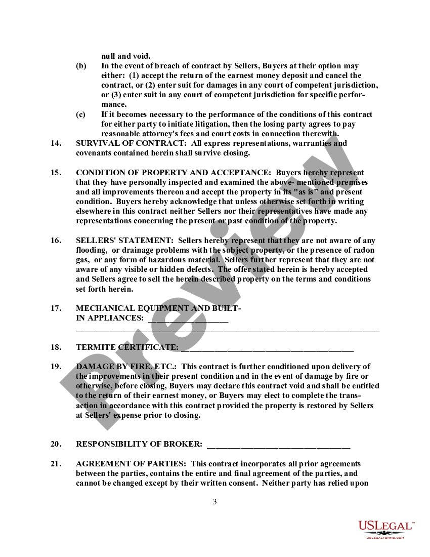 Mississippi Agreement For The Sale And Purchase Of Land - Land Sale ...