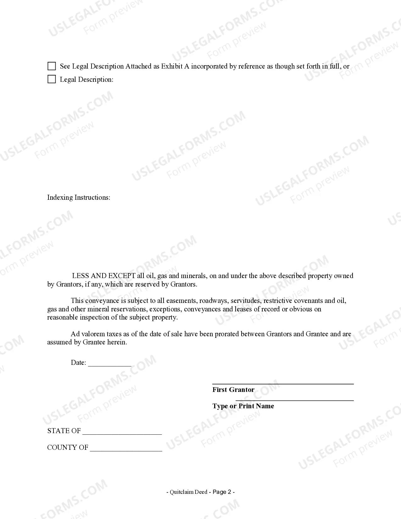 Preview Quitclaim Deed from Husband and Wife to Corporation