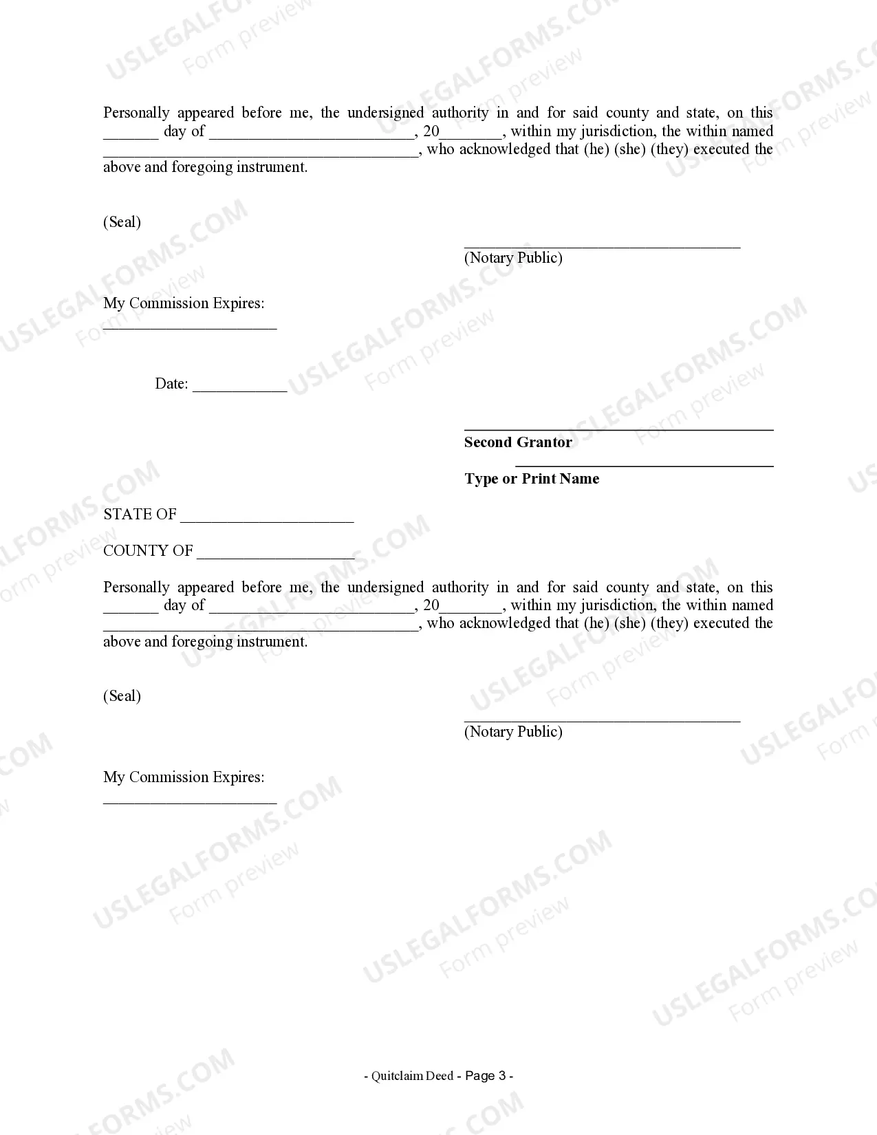 Preview Quitclaim Deed from Husband and Wife to Corporation