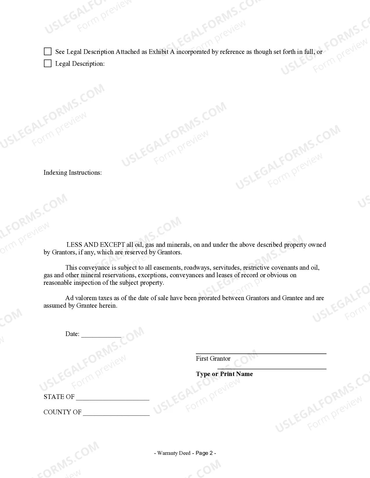 Preview Warranty Deed from Husband and Wife to LLC