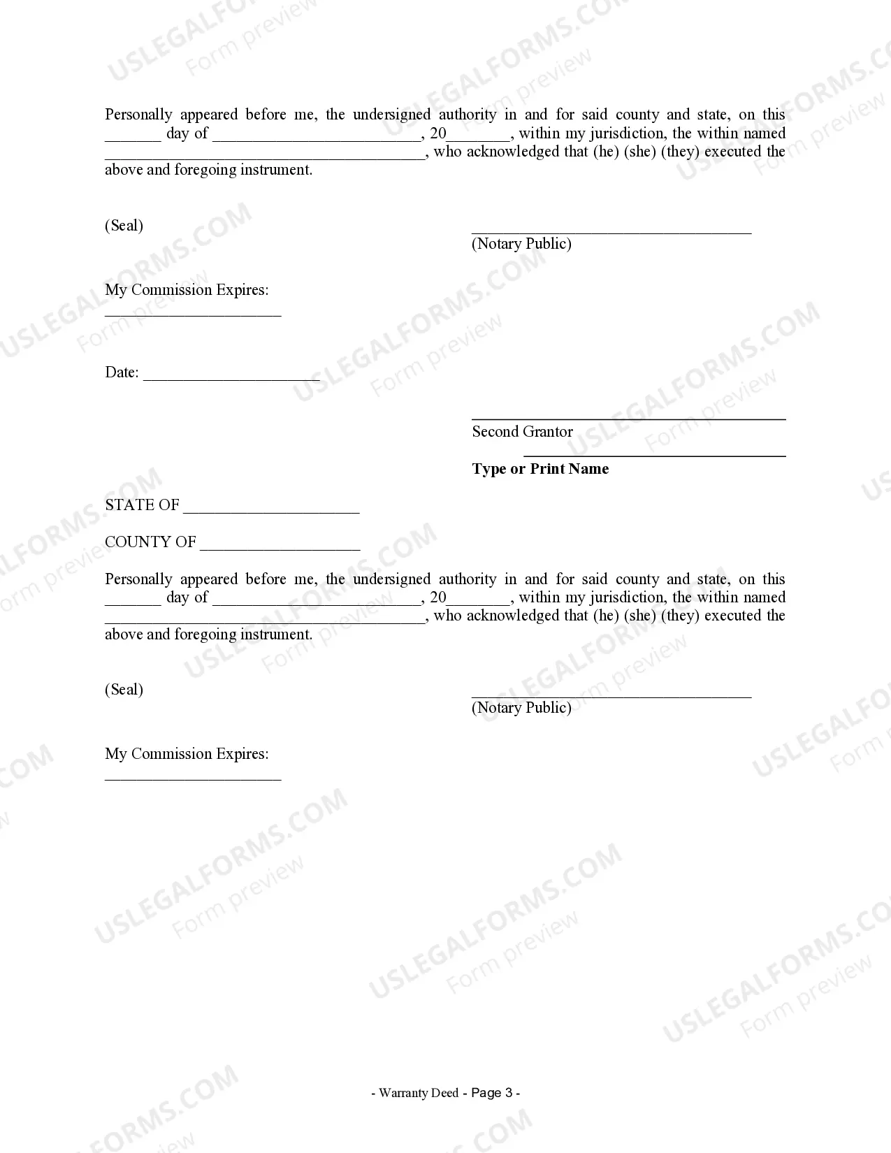 Preview Warranty Deed from Husband and Wife to LLC