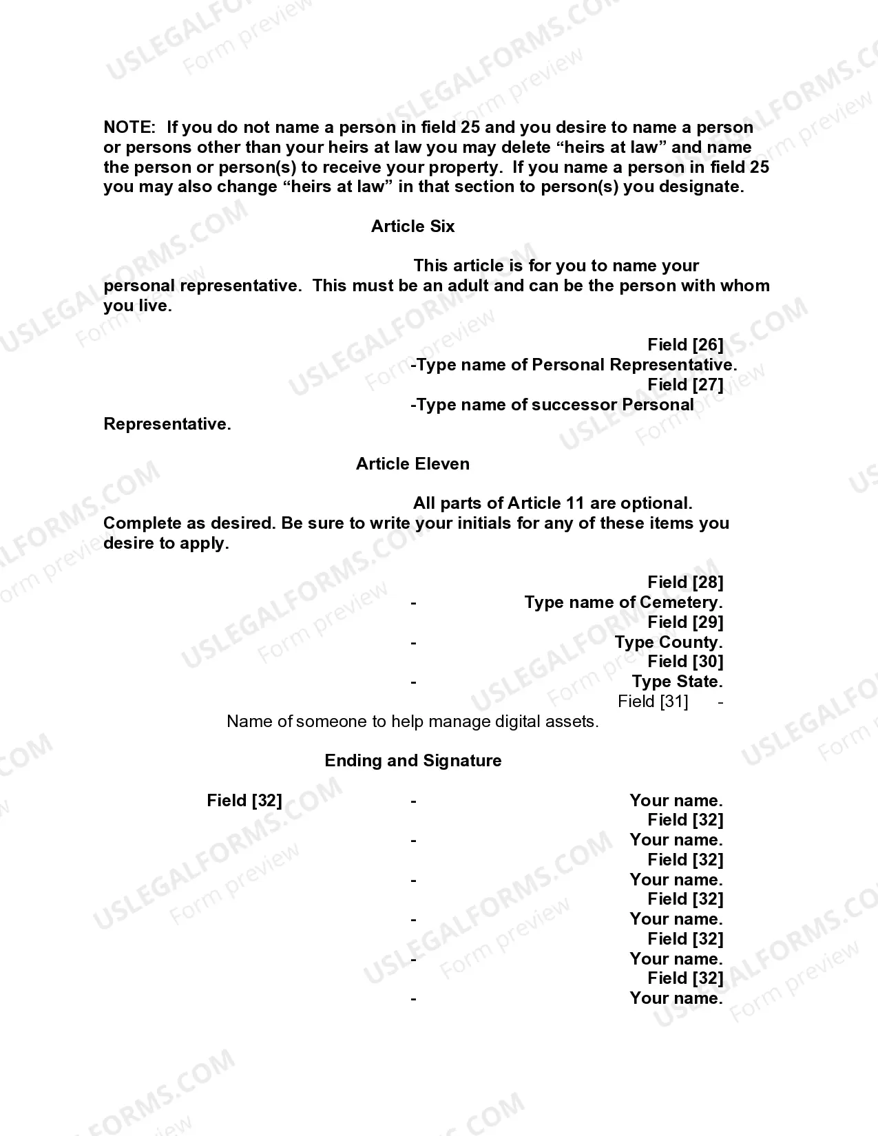 Preview Mutual Wills containing Last Will and Testaments for Man and Woman living together not Married with No Children