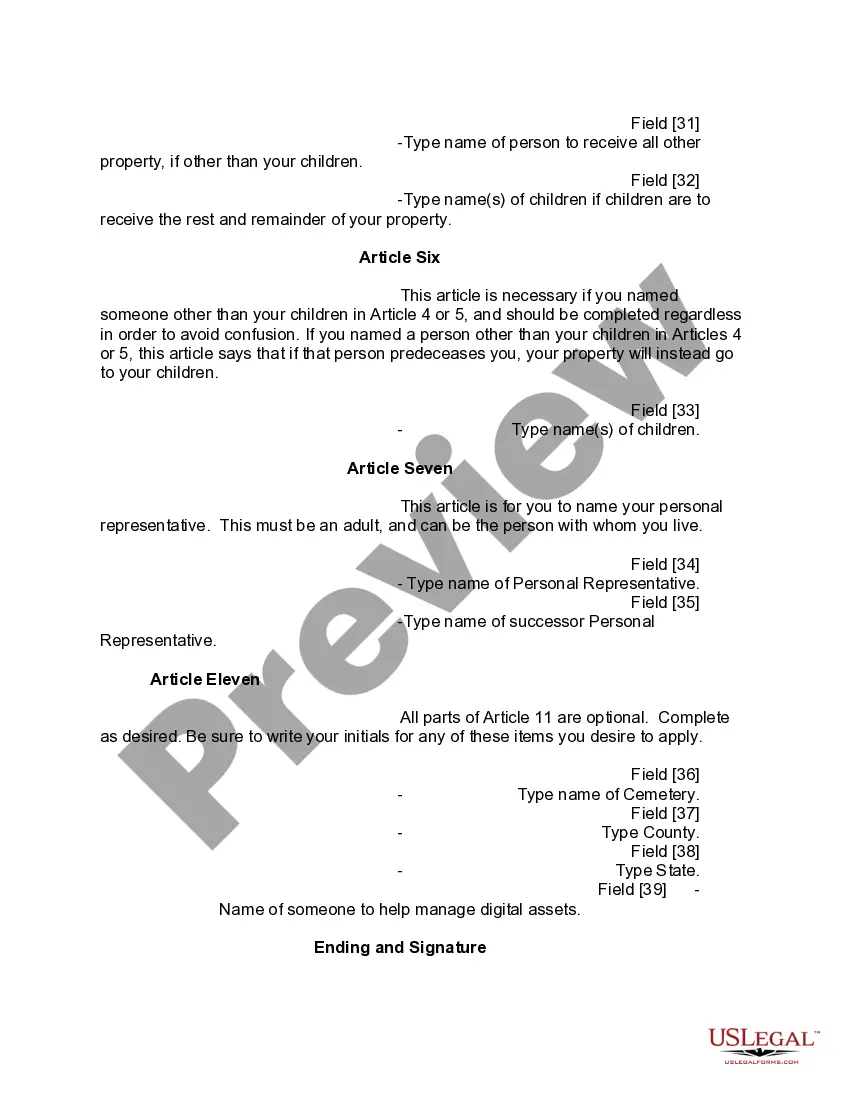 Preview Mutual Wills Package of Last Wills and Testaments for Man and Woman living together not Married with Adult Children