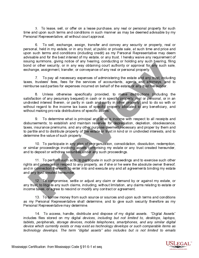 Preview Mutual Wills Package of Last Wills and Testaments for Man and Woman living together not Married with Adult Children