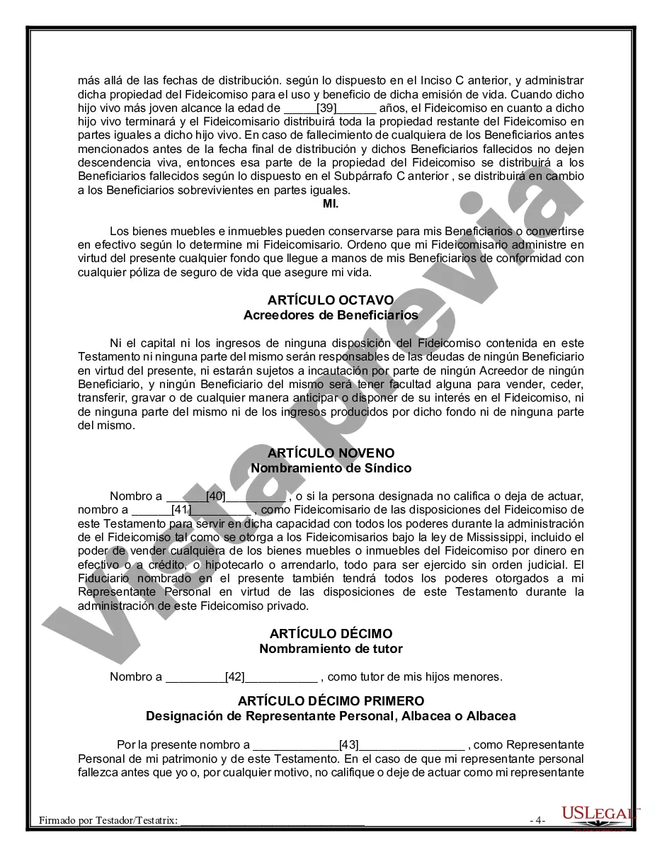 Preview Testamentos Mutuos o Últimas Voluntades y Testamentos para Personas Solteras que conviven con Hijos Menores