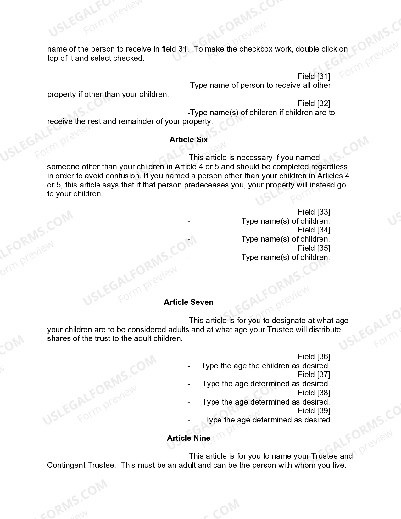 Preview Mutual Wills or Last Will and Testaments for Man and Woman living together, not Married with Minor Children